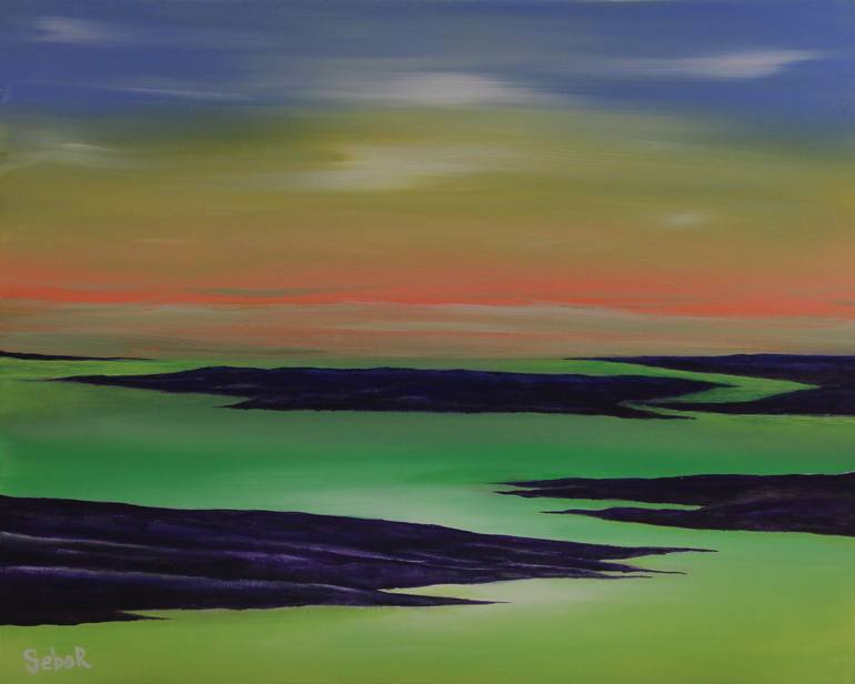 Original Impressionism Landscape Painting by Serguei Borodouline