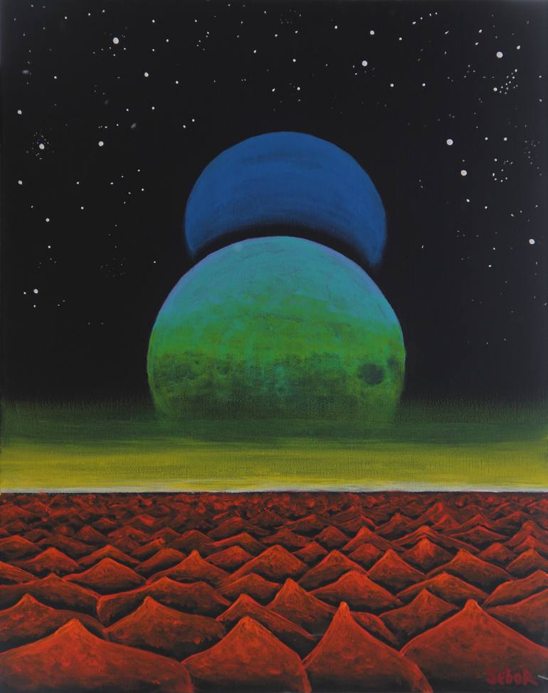 Original Conceptual Fantasy Painting by Serguei Borodouline
