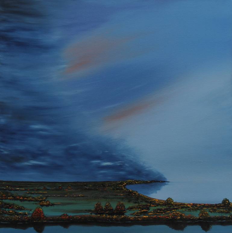 Original Abstract Landscape Painting by Serguei Borodouline