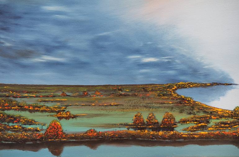 Original Abstract Landscape Painting by Serguei Borodouline