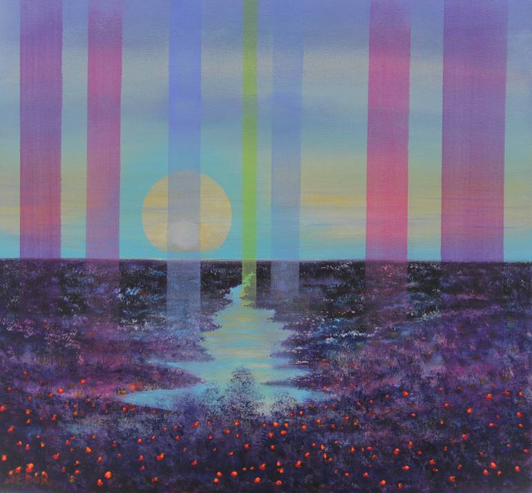 Original Surrealism Landscape Painting by Serguei Borodouline