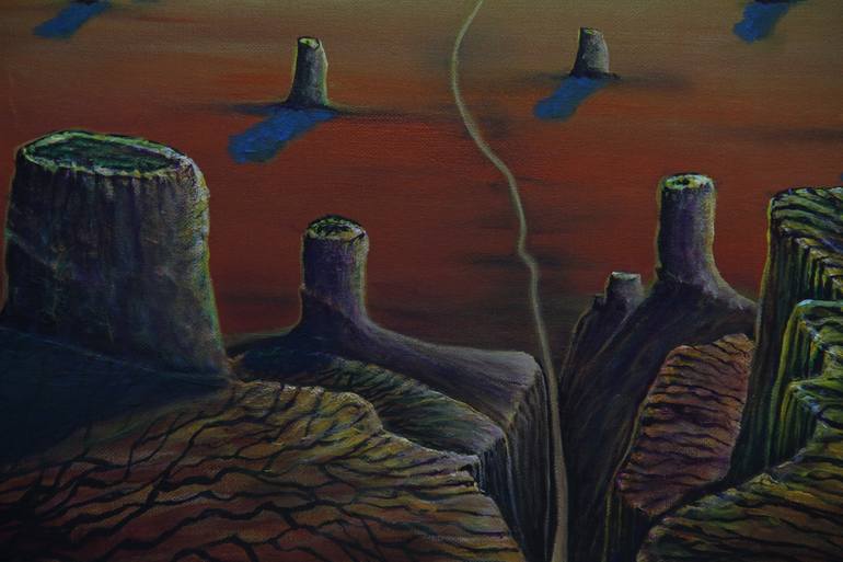 Original Surrealism Landscape Painting by Serguei Borodouline