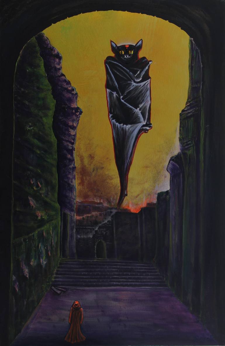 Original Surrealism Fantasy Painting by Serguei Borodouline