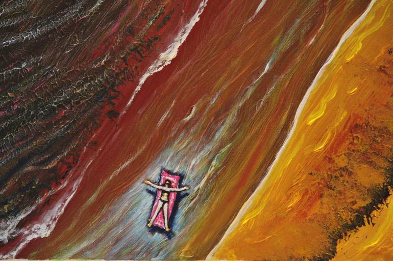 Original Abstract Beach Painting by Serguei Borodouline