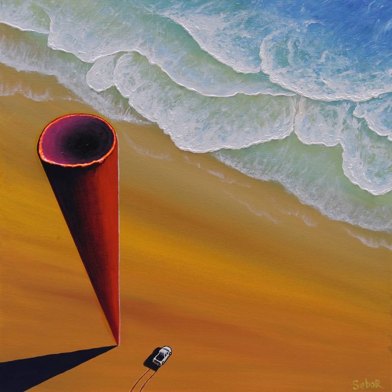 Original Surrealism Abstract Painting by Serguei Borodouline