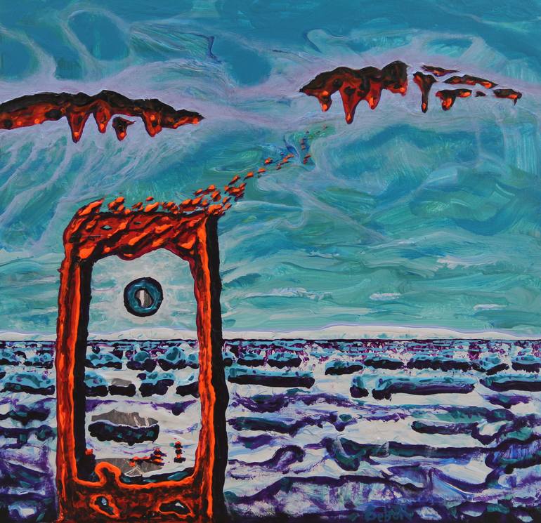 Original Surrealism Abstract Painting by Serguei Borodouline