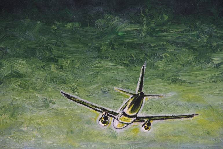 Original Airplane Painting by Serguei Borodouline