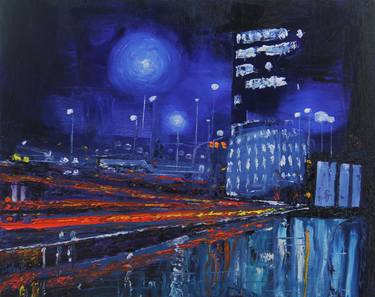 Original Abstract Cities Paintings by Serguei Borodouline