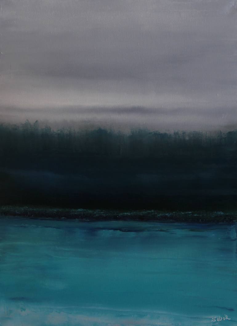 Original Abstract Landscape Painting by Serguei Borodouline