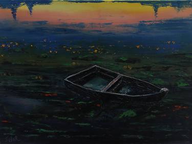 Print of Boat Paintings by Serguei Borodouline