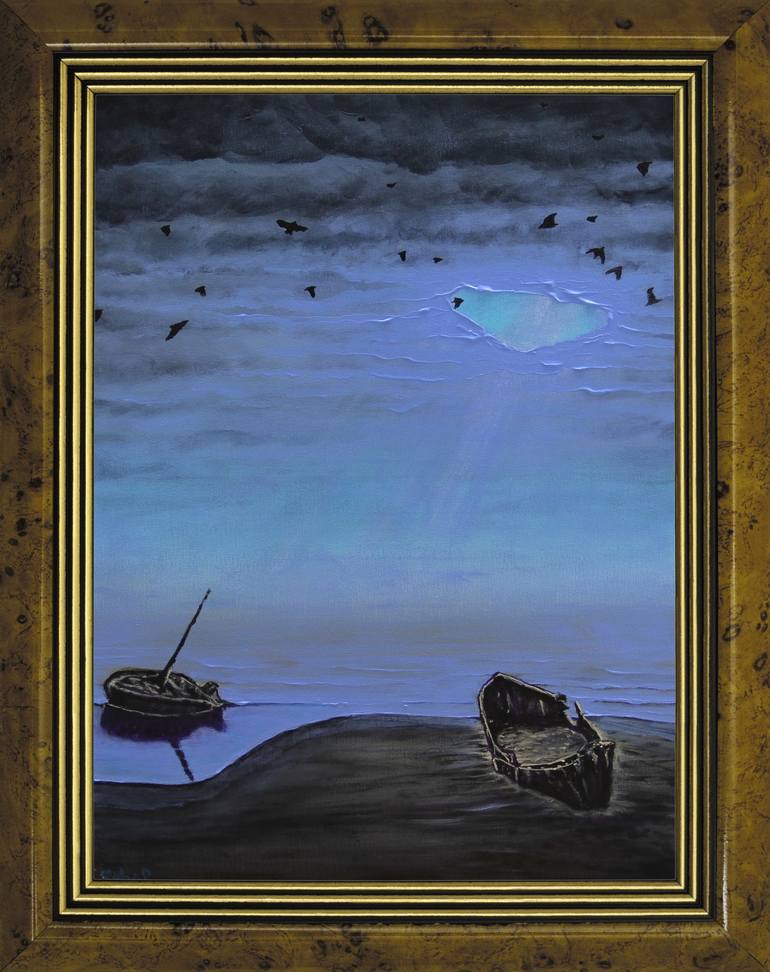 Original Surrealism Seascape Painting by Serguei Borodouline
