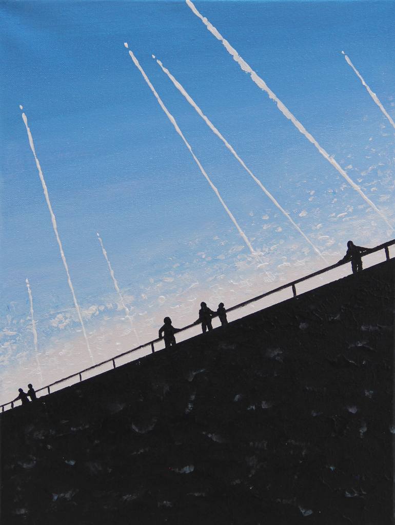 Original Surrealism Landscape Painting by Serguei Borodouline