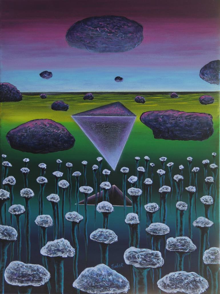 Original Surrealism Abstract Painting by Serguei Borodouline
