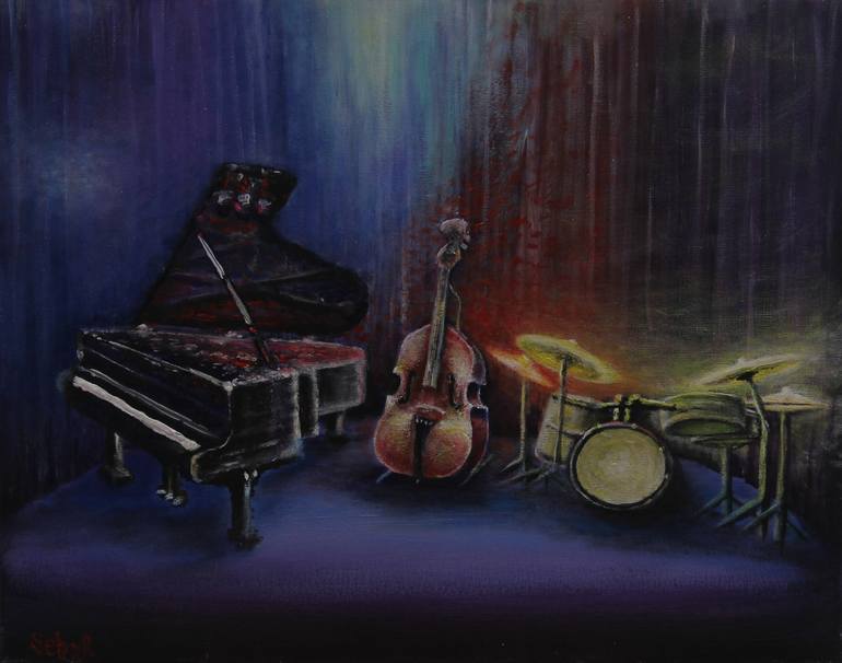 Original Impressionism Music Painting by Serguei Borodouline