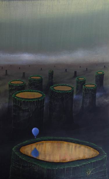 Original Surrealism Landscape Paintings by Serguei Borodouline