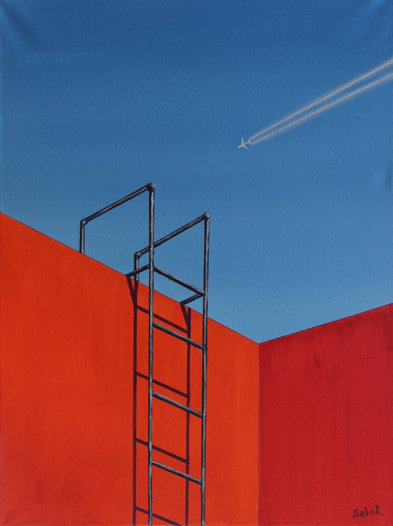 Original Minimalism Architecture Painting by Serguei Borodouline