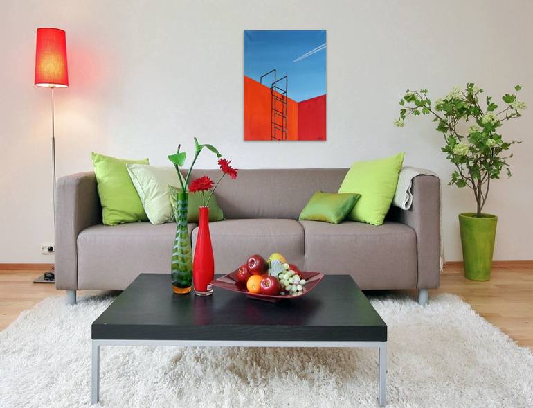 Original Minimalism Architecture Painting by Serguei Borodouline