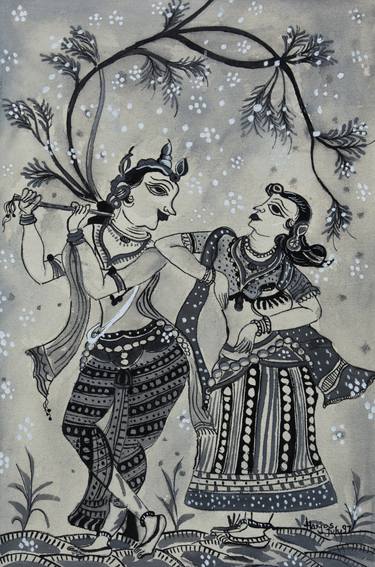 Print of Figurative Love Paintings by Harjas Kaur