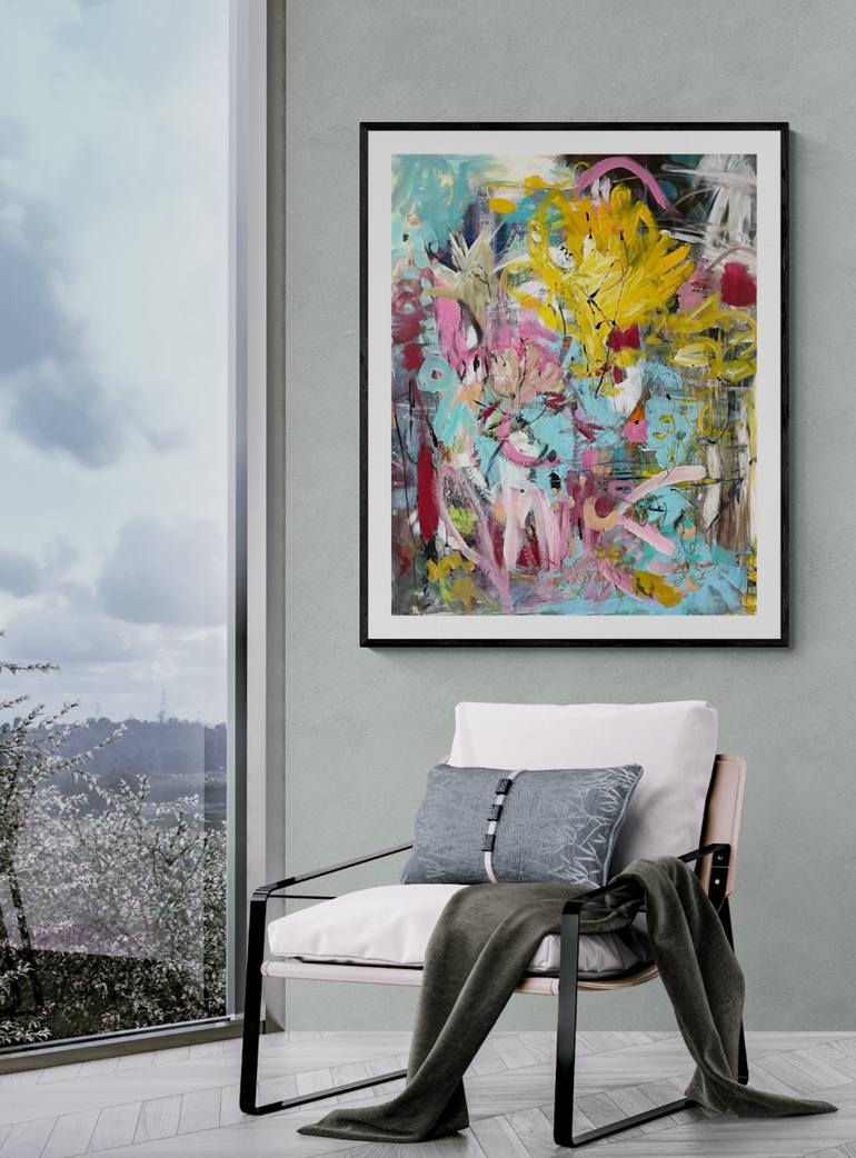 Original Abstract Expressionism Abstract Painting by Christel Haag