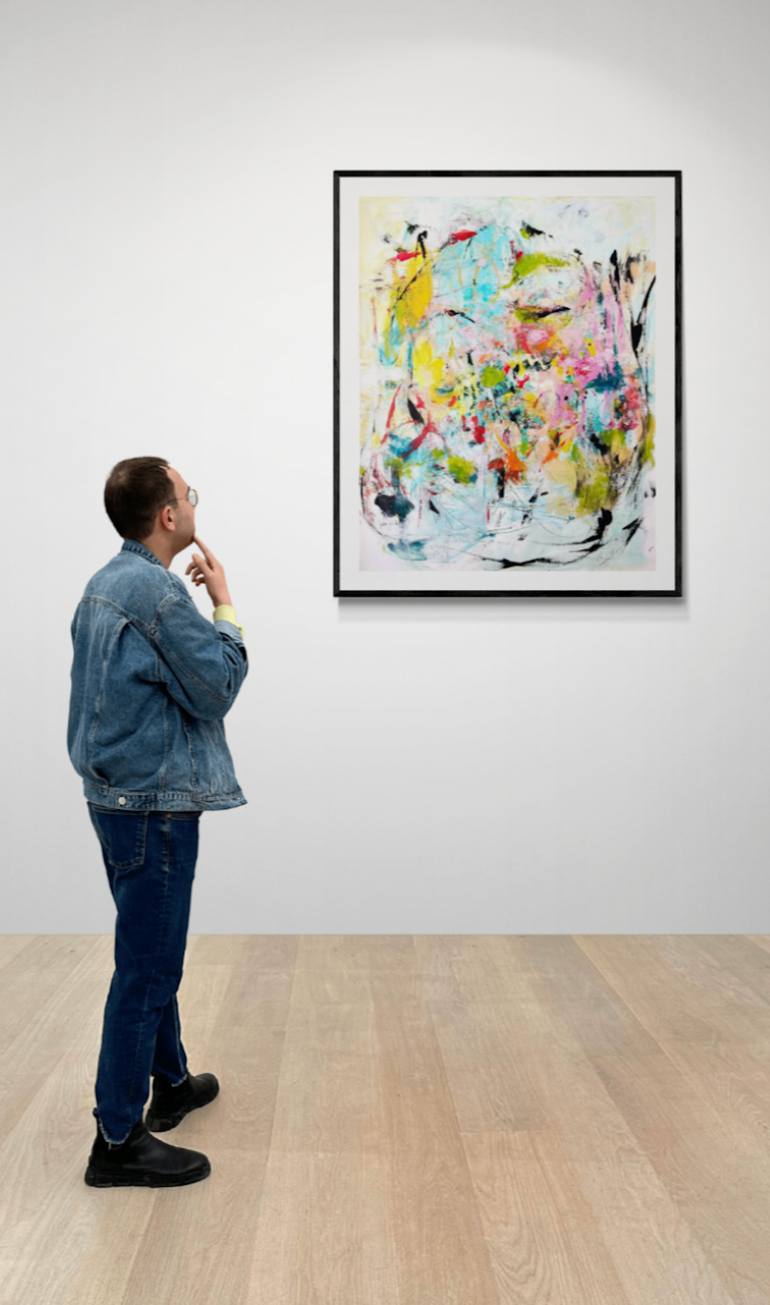 Original Abstract Expressionism Abstract Painting by Christel Haag