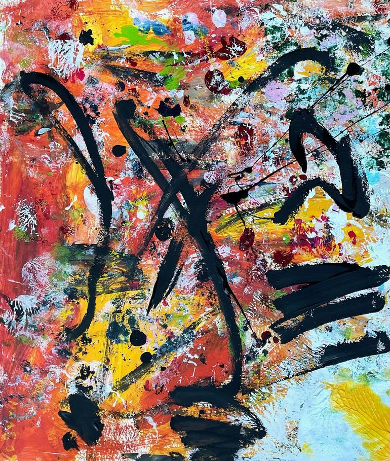 Original Abstract Expressionism Abstract Painting by Christel Haag