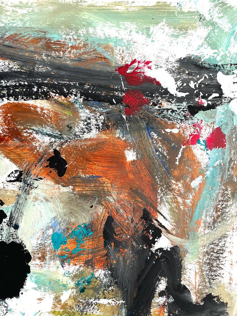 Original Abstract Expressionism Abstract Painting by Christel Haag