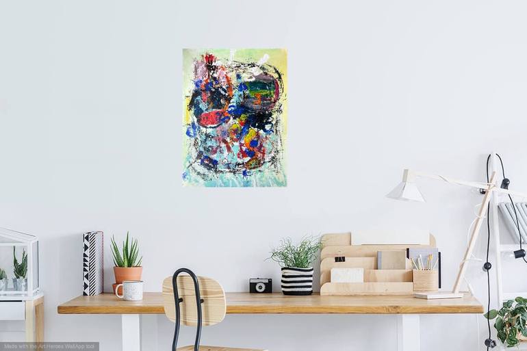 Original Abstract Expressionism Abstract Painting by Christel Haag