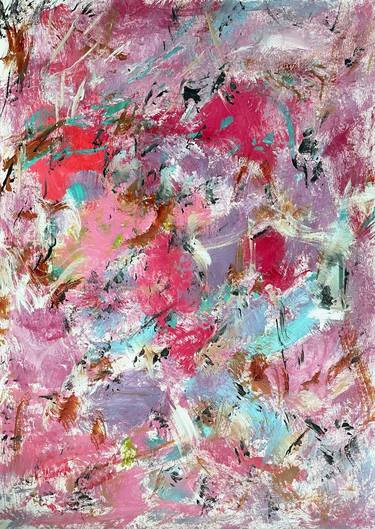 Original Abstract Expressionism Abstract Painting by Christel Haag