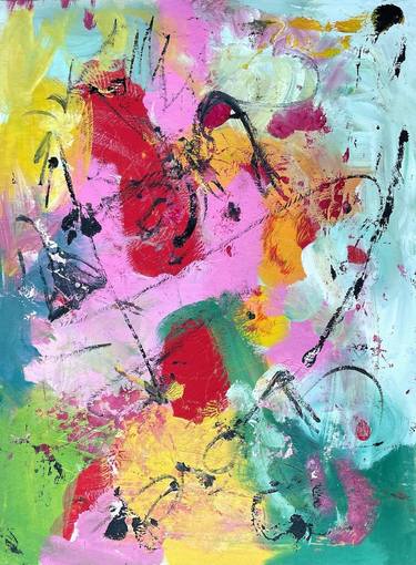 Original Abstract Expressionism Abstract Painting by Christel Haag