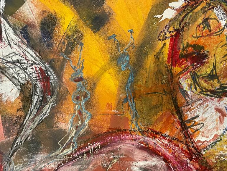 Original Abstract Expressionism Abstract Painting by Christel Haag