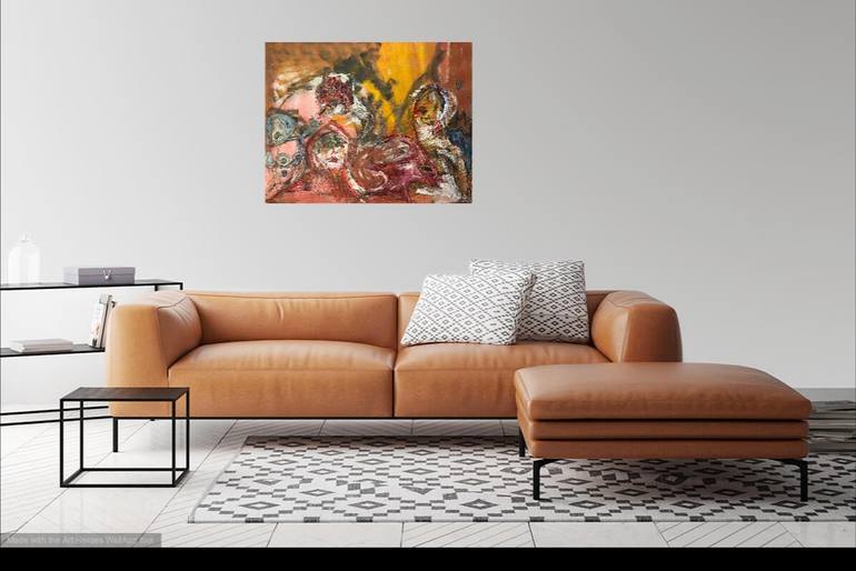 Original Abstract Expressionism Abstract Painting by Christel Haag