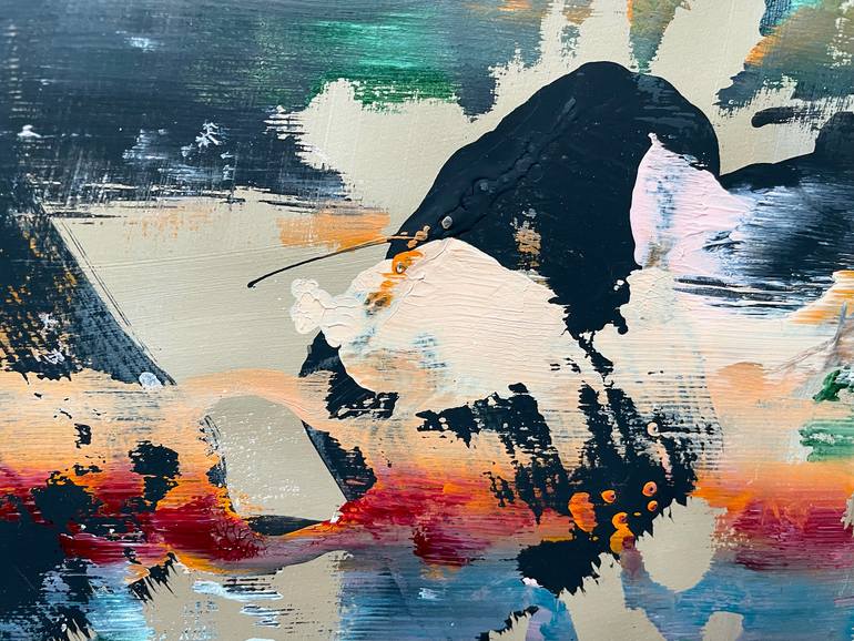Original Abstract Expressionism Abstract Painting by Christel Haag