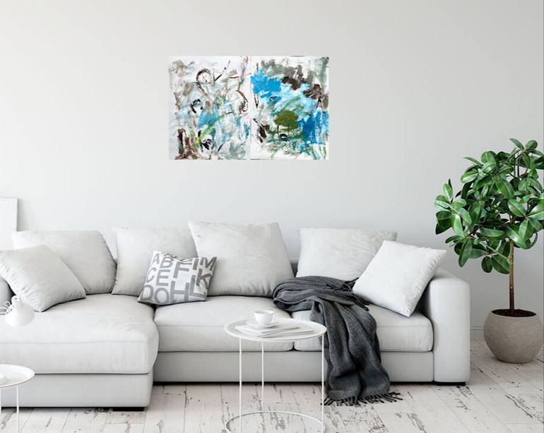 Original Abstract Expressionism Abstract Painting by Christel Haag
