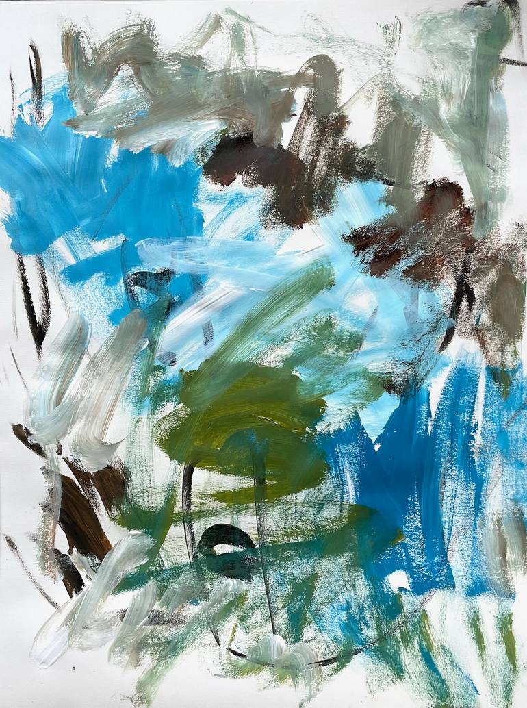 Original Abstract Expressionism Abstract Painting by Christel Haag