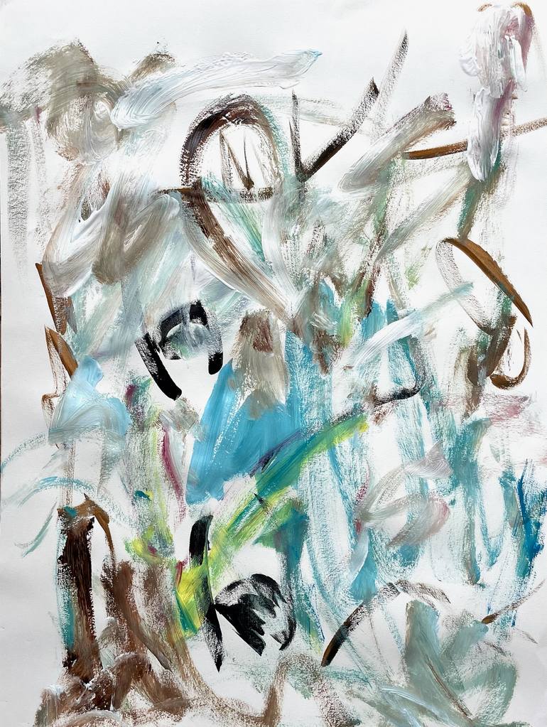 Original Abstract Expressionism Abstract Painting by Christel Haag