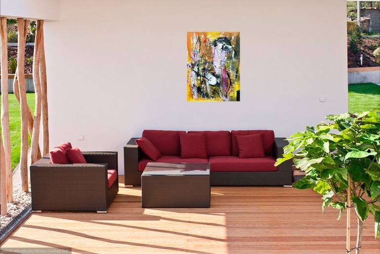 Original Abstract Expressionism Abstract Painting by Christel Haag