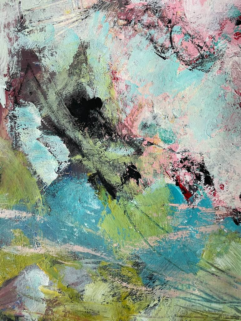 Original Abstract Expressionism Abstract Painting by Christel Haag