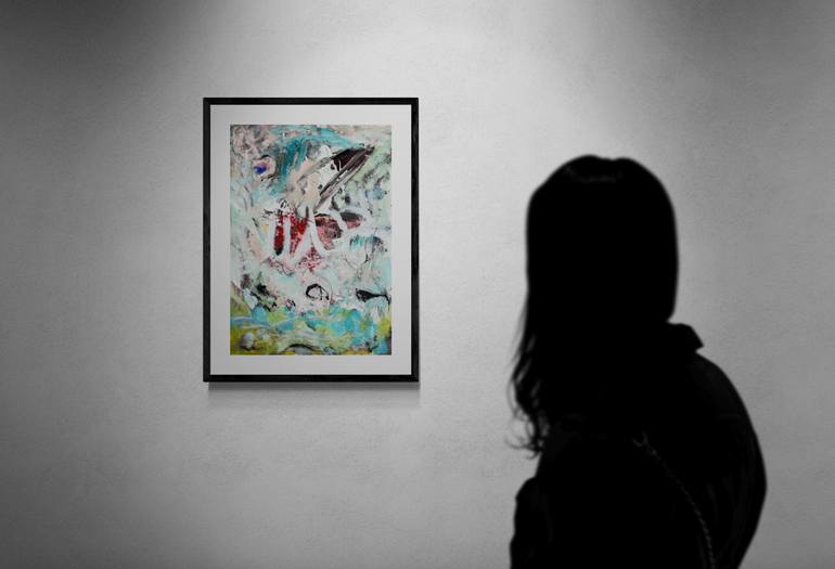 Original Abstract Expressionism Abstract Painting by Christel Haag