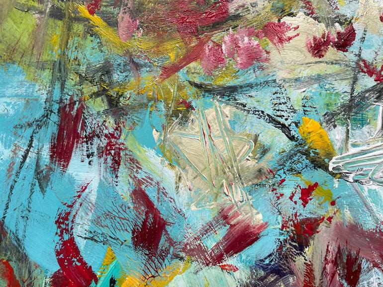 Original Abstract Expressionism Abstract Painting by Christel Haag