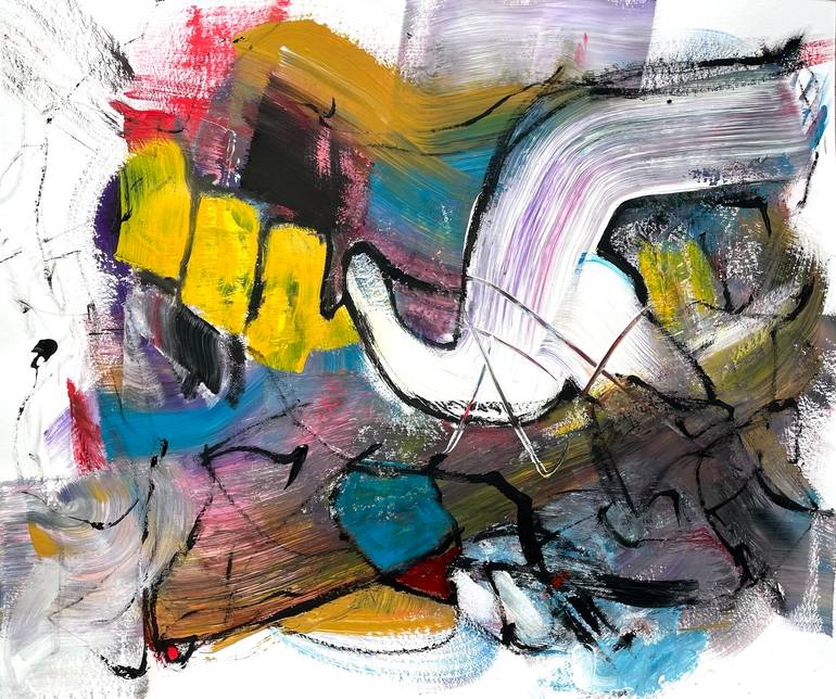 Original Abstract Expressionism Abstract Painting by Christel Haag