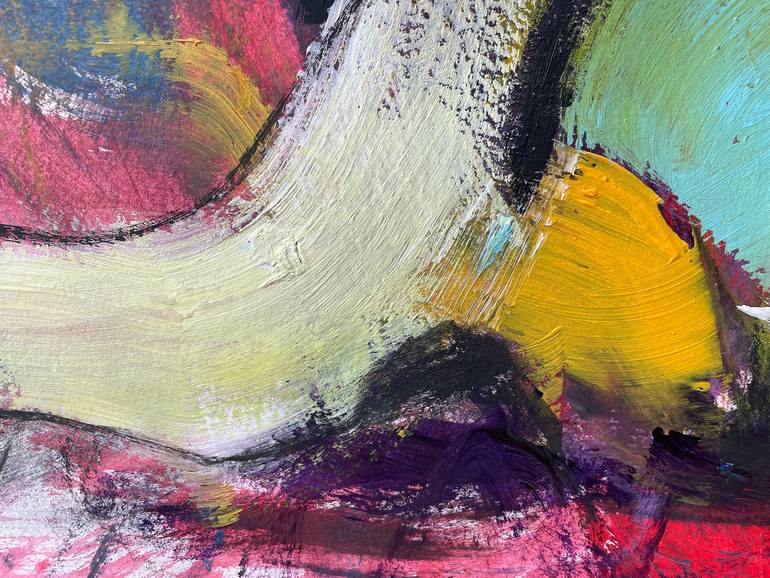 Original Abstract Expressionism Abstract Painting by Christel Haag
