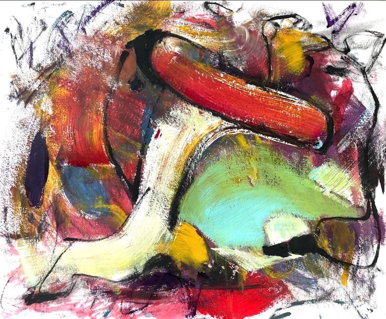 Original Abstract Expressionism Abstract Painting by Christel Haag
