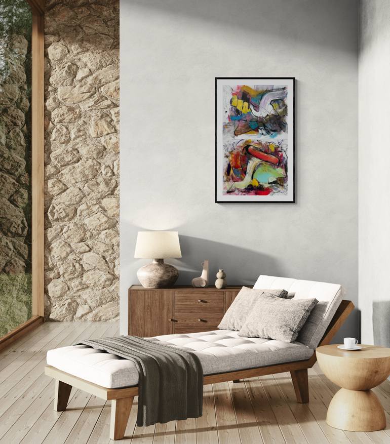 Original Abstract Expressionism Abstract Painting by Christel Haag