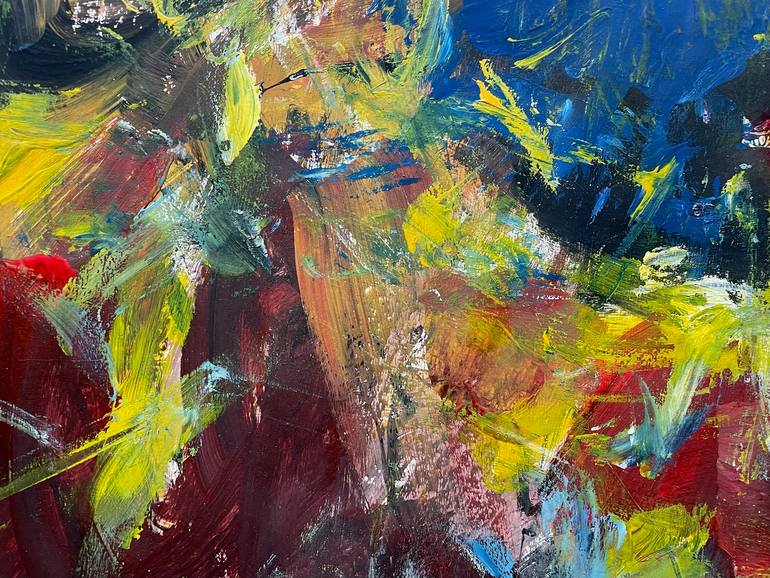 Original Abstract Expressionism Abstract Painting by Christel Haag
