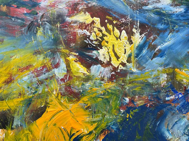 Original Abstract Expressionism Abstract Painting by Christel Haag
