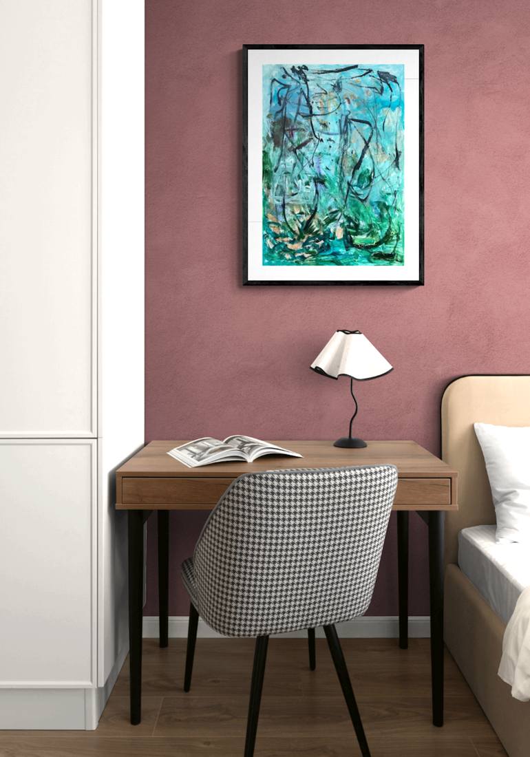Original Abstract Floral Painting by Christel Haag