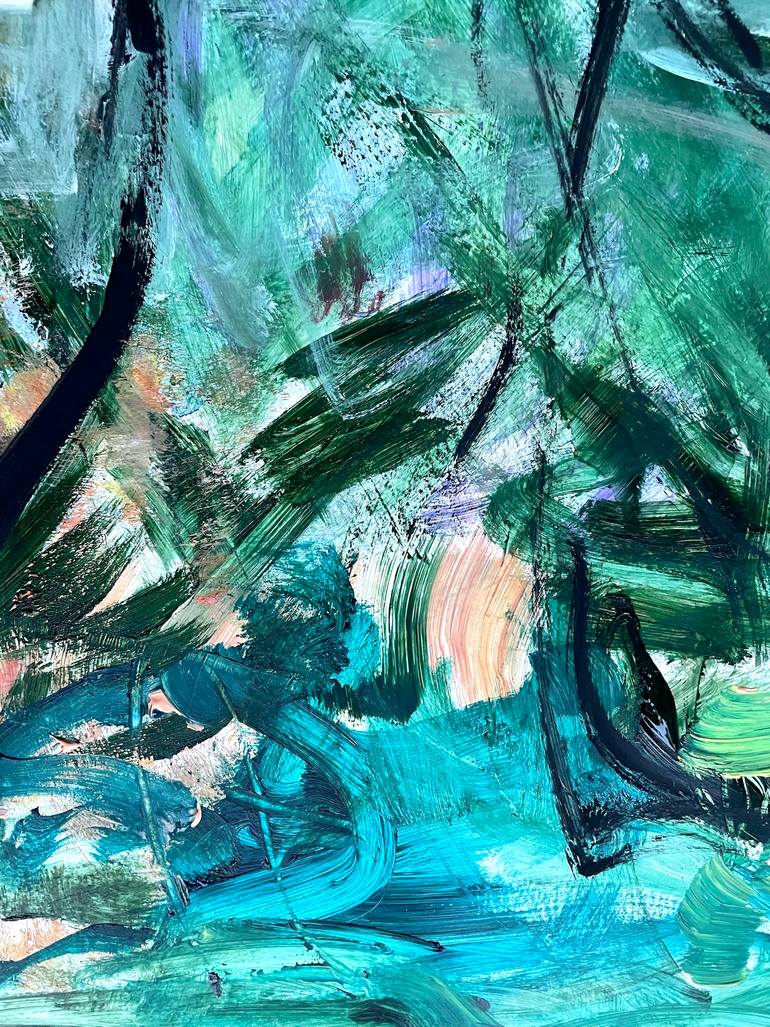 Original Abstract Floral Painting by Christel Haag