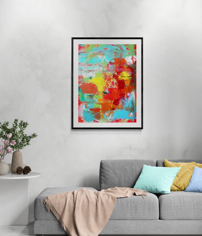 Original Abstract Expressionism Abstract Painting by Christel Haag