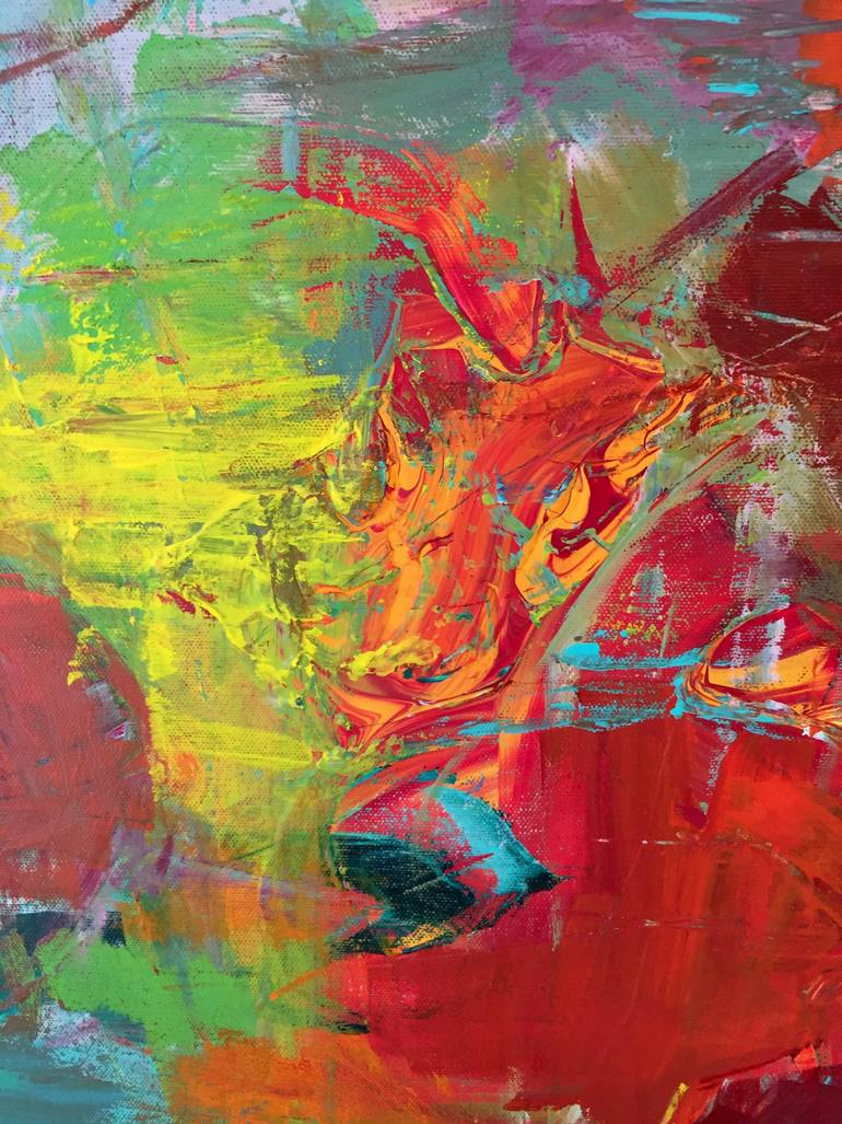 Original Abstract Expressionism Abstract Painting by Christel Haag