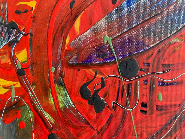 Original Abstract Expressionism Abstract Painting by Christel Haag